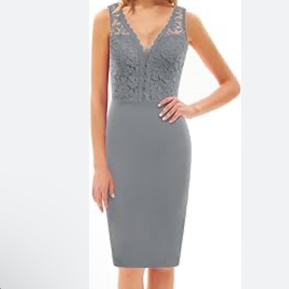 GRACE KARIN SZ. M Gray sleeveless party Dress‎